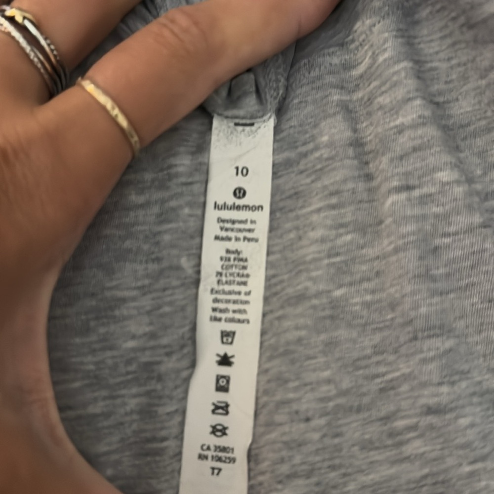 Lululemon grey open back tie tank top - Picture 2 of 4
